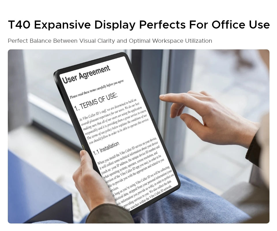 DOOGEE T40 Android Tablet 14 11 ''IPS 2.5K 8GB RAM 512GB ROM Helio G99 8580mAh 18W Charge Face Unlock 7.6mm ultra-thin Tablet