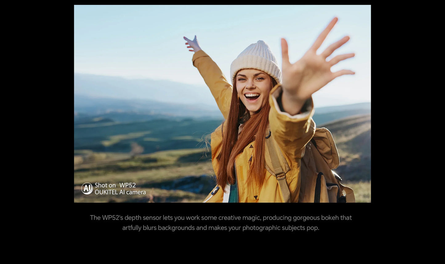 Oukitel WP52 5G Rugged Smartphone Android14 16GB+256GB 6500mAh Mobile Phone 48MP NFC Cell Phone