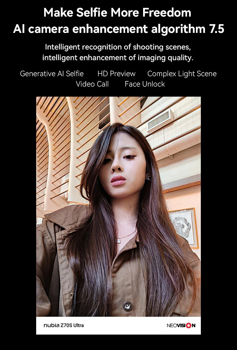 Nubia Z70s Ultra 5G Smartphone Snapdragon 8 Elite 6.85'‘AMOLED Display NEOVISION AI Photography4.0 50MP 144Hz 6600mAh NFC IP69