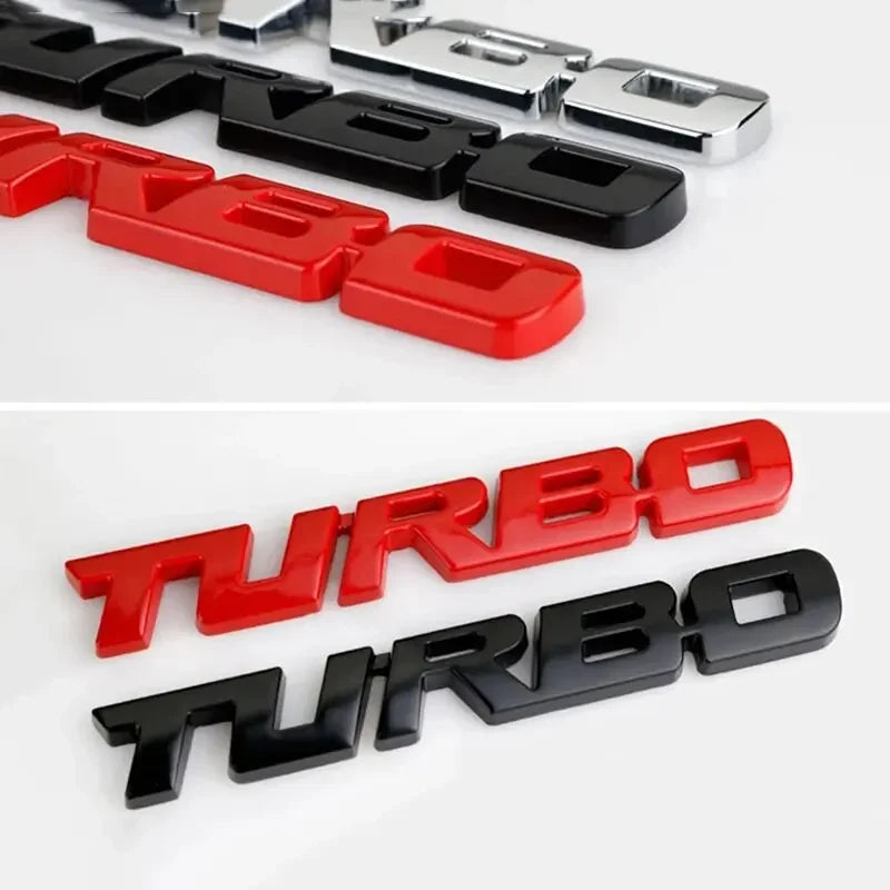 Car Sticker Turbocharged Turbo Metal Alloy 3D Badge Car Modification Accessories Rear Marked Side Marking Decorative Car-Sticker