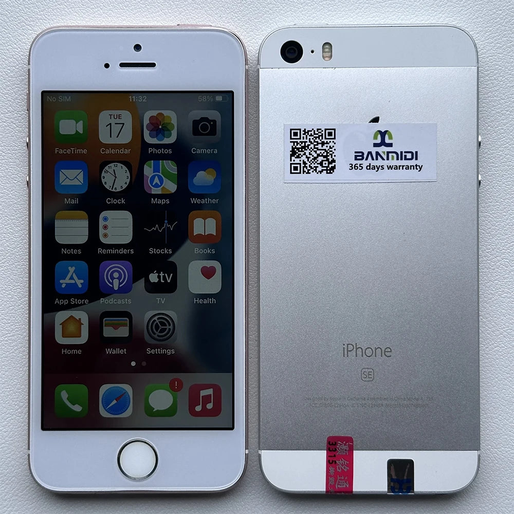 100% Original iPhone SE Cellphone 16/32/64/128GB ROM 2GB RAM 4.0" iOS A9 Touch ID 12MP Unlocked Dual Core Smartphone