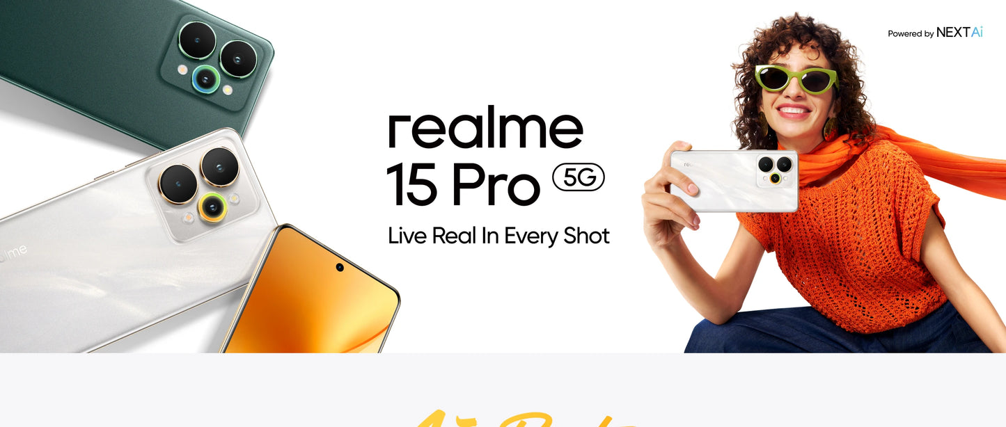 realme 15 Pro 5G Smartphone Snapdragon 7 Gen 4 Processor Triple 50MP Camera 6.8" 144Hz 4D Curve+ AMOLED Display 7000mAh Battery