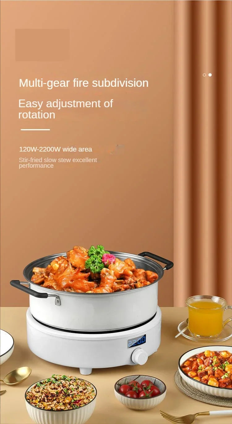 Electric Induction Cooker Boiler Waterproof Stir-Fry Cooking Plate Intelligent Hot Pot Stove Cooktop Burner Cooking Machine