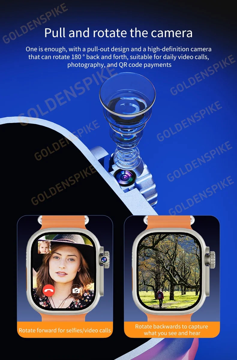 DW100 Pro Smartwatch Fingerprint Unlock control Smart Watch 256GB Storage ROM Free Download App WIFI GPS WIFI 2.29inch Amoled