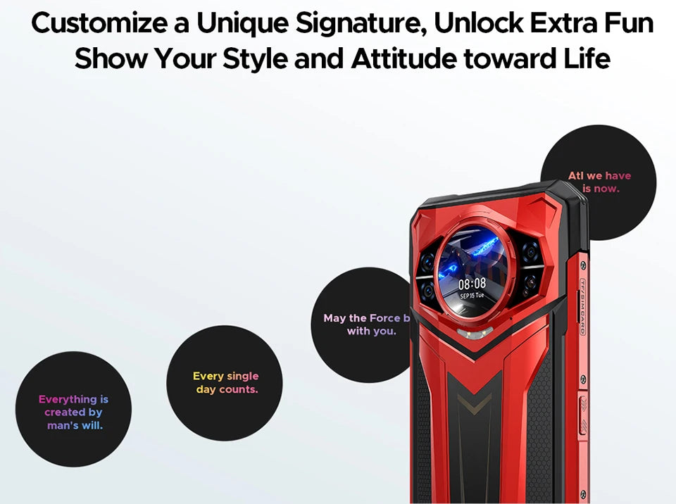 DOOGEE S200 Plus 5G Rugged Phone 1.32" Rear Display AI Image 6.72'' Screen 16GB 512GB 11000 mAh Battery Android 15 Smartphone