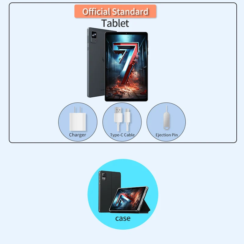 Headwolf FPad7 8.4inch Tablet Android14 MTK Dimensity 7050 CPU 2560x1600 IPS/16GB+256GB/6500mAh/ 4G LTE Tablets