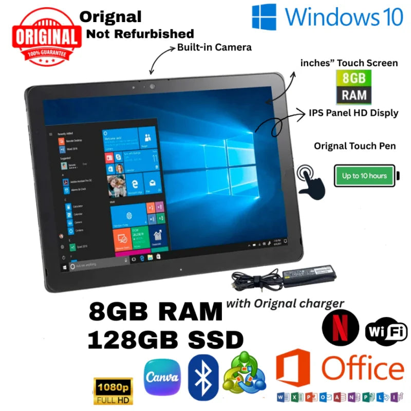 Top Sales AR10 Windows 10 Tablet PC 10 INCH 8GB RAM 128GB ROM x5-Z8300 CPU 64-Bit Quad Core 1920 x 1200 IPS Screen Dual Cameras
