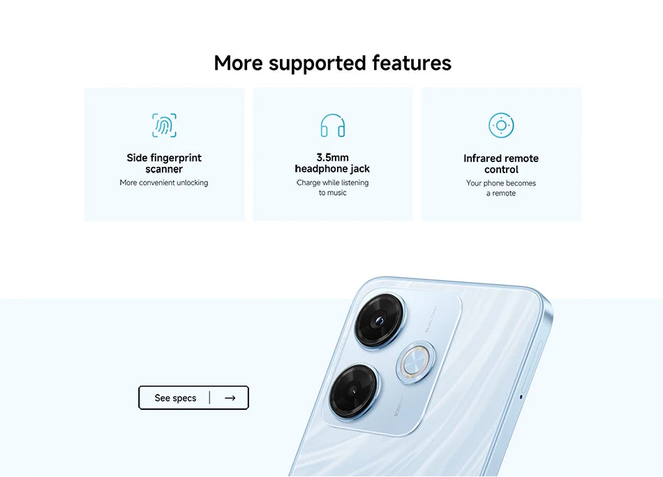 Global Version Xiaomi Redmi 13X Smartphone MTK Helio G91 Ultra 108MP super clear camera 6.79" FHD+ display 33W fast charging