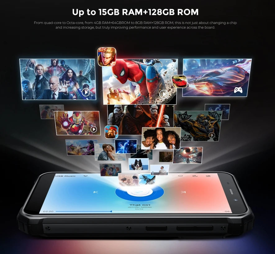 Fossibot F101 PRO Robust 120Hz 5,45 inch Screen 8GB + 128GB 10600mAh 18W Fast Charging Android13 Mobile Phone