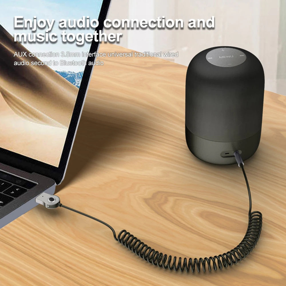 Bluetooth Audio Receiver Stereo Dongle USB To 3.5mm Jack Car Audio Aux Wireless Adapter Handsfree For Car Receiver BT Transmit