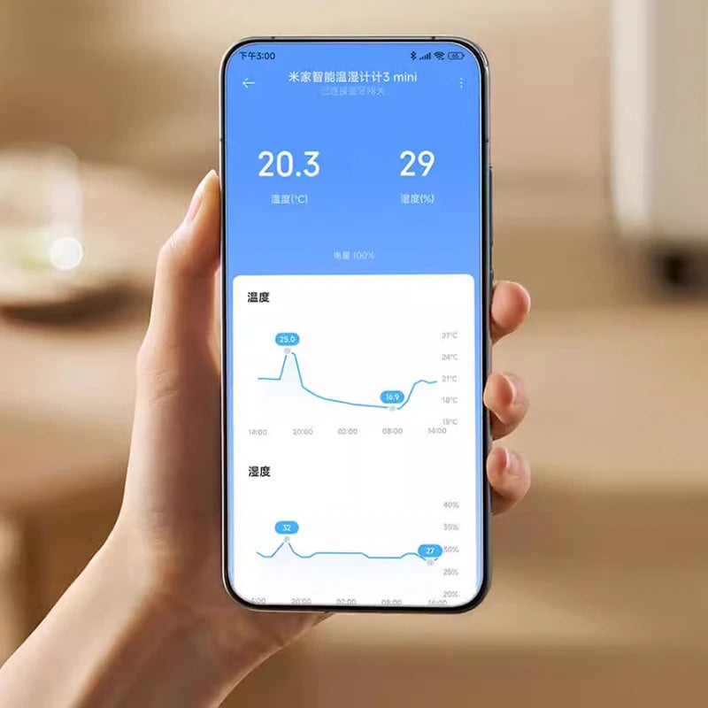XIAOMI Mijia Smart Temperature Humidity Sensor 3 MINI Bluetooth Electric Digital Hygrometer Humidity Meter For Mi Home APP 2025