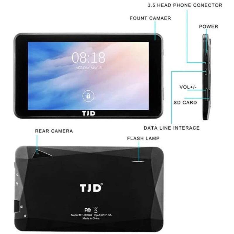 Tops Sales 7" Android 10 Tablet MT-701 1GB RAM 16GB ROM Sun8iw15 1024x600 Pixels Quad-Core Dual Camera WIFI Blue-tooth 4.0
