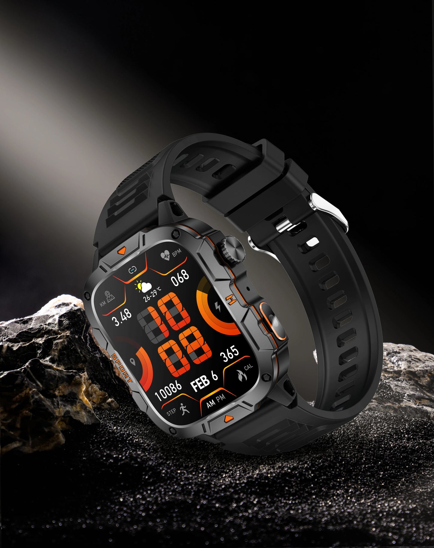 2025New Rugged Military GPS Track Smart Watch Men Bluetooth Call 5ATM Waterproof Flashlight Outdoor Sports SmartWatch For Xiaomi