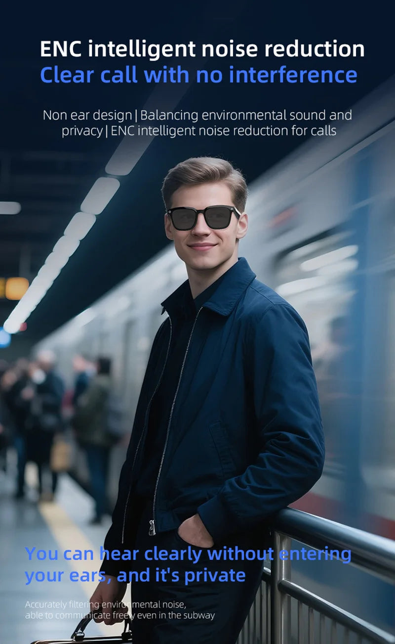 Xiaomi V03 Smart Glasses 500w Pixel Video Camera AI Voice Translation Bluetooth Recording Call Music Intelligent Sunglasses 2025