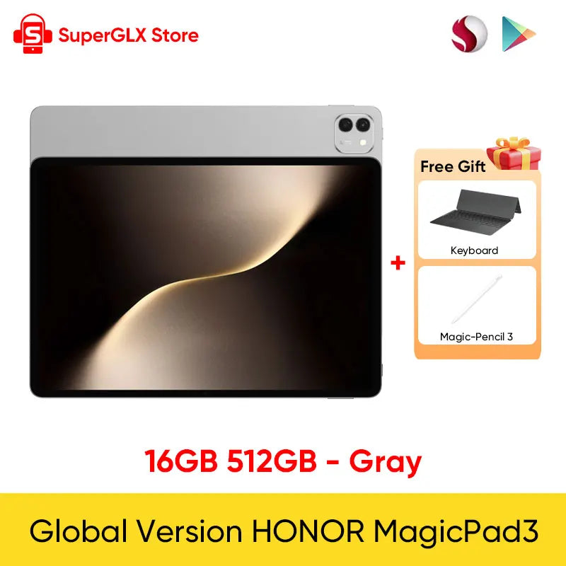 Global Version Original HONOR MagicPad 3 Tablet Snapdragon 8 Gen 3 13.3'' LCD 165Hz HONOR Eye Comfort Display 12450mAh Battery
