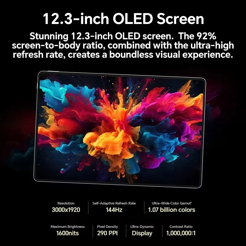 Global Version HONOR MagicPad 2 tablet android 12.3" OLED Screen Snapdragon 8s Gen 3 CPU 13MP Rear Camera 10050mAh Battery