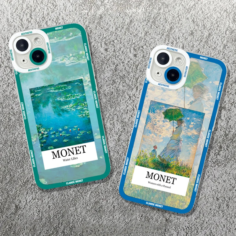 Claude Monet Arts Case For Samsung Galaxy S23 S22 S21 FE Plus Ultra Silicone A14 A34 A54 A13 A23 A33 A53 A32 A52 A52S 5G Cover