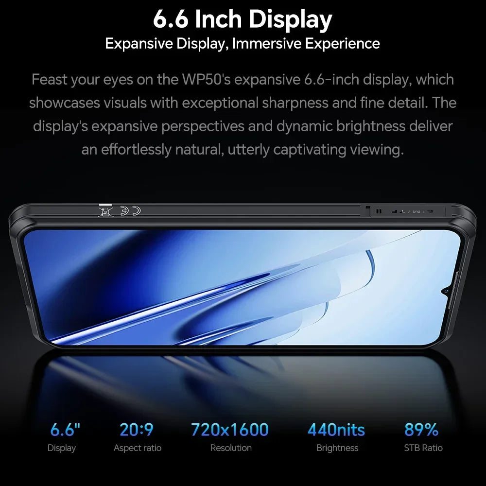 Oukitel WP52 5G Rugged Smartphone Android14 16GB+256GB 6500mAh Mobile Phone 48MP NFC Cell Phone
