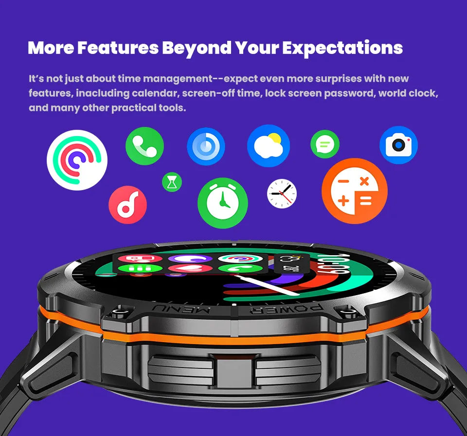 NEW 1000MAH Super endurance Sport Smart Watch Men 1.73-inch HD Screen GPS tracker Compass Bluetooth Call Waterproof Smart Watch