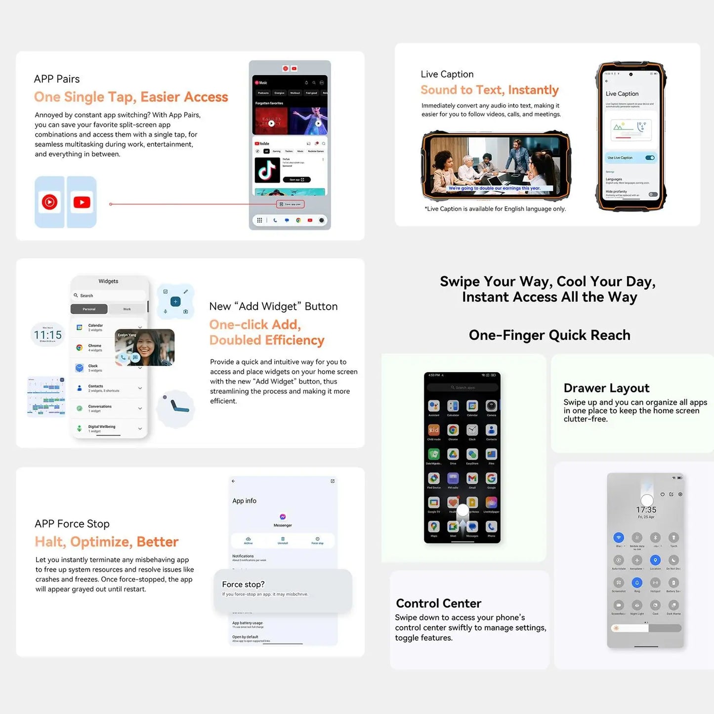 Blackview Oscal Pilot 3 5G AI Rugged Phone 12GB+256GB 6.78" 2.4K Display 7500Amh Battery Android 15 MTK 6300 5G NFC Smartphone