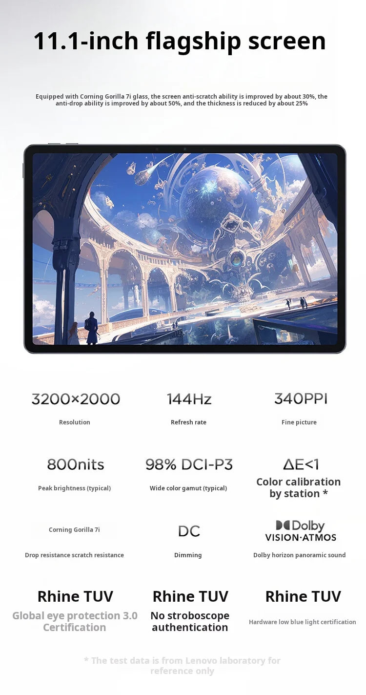 Lenovo Xiaoxin Pad pro GT 11.1'' 128GB 256GB Snapdragon 8 Gen3 144Hz 3.2K LCD 13MP Camera 8860mAh 68W Charging Tablet