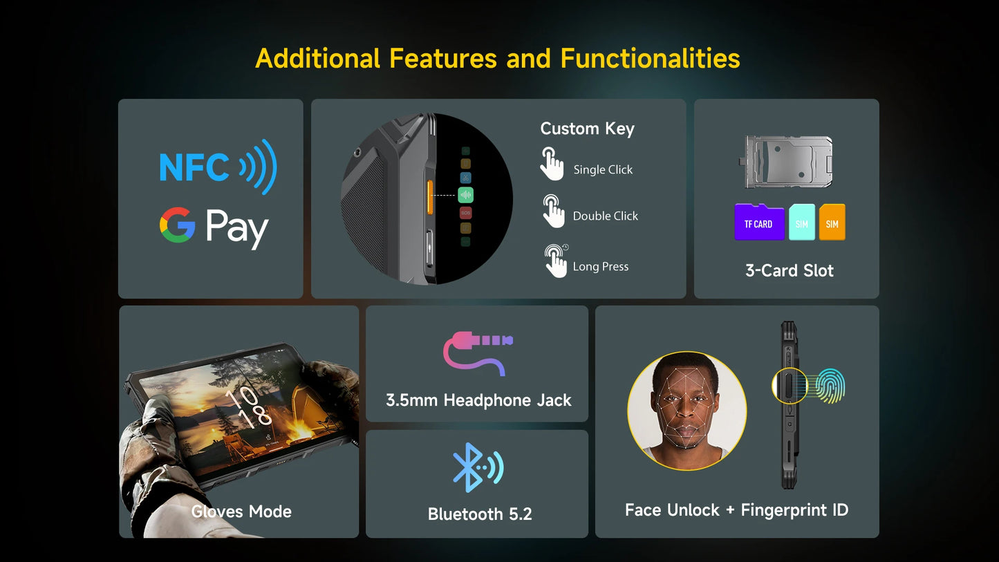Ulefone Armor Pad 4 Ultra 5G Rugged Tablet Thermal lmaging 10.36"2K Up to 16GB RAM 256GB ROM Android 14 11800mAh