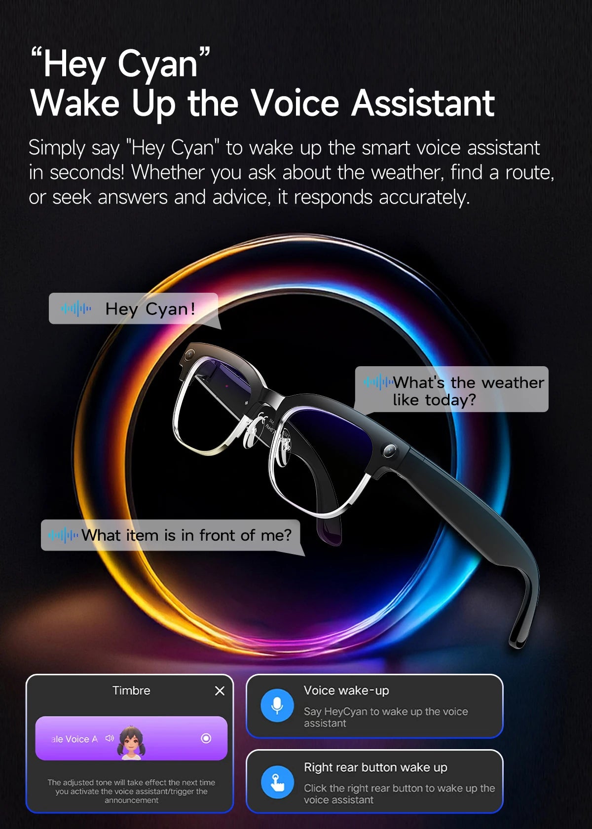 Smart AI Translation Smart Glasses Take Photos Recognizing Objects 4K Camera Bluetooth Music Call Intelligent Recording Glasses