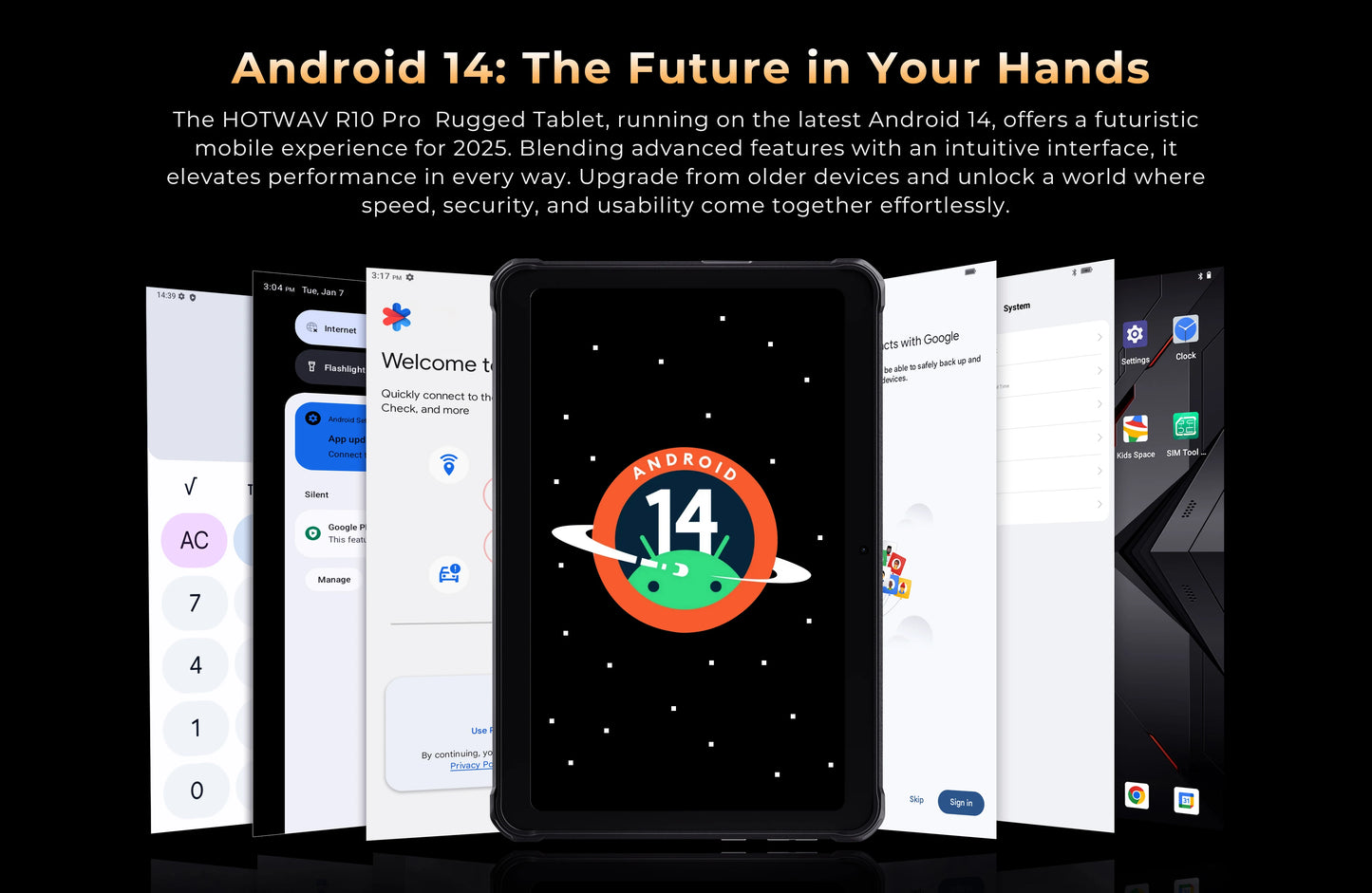 【World Premiere】HOTWAV R10 Pro Rugged Tablets 10800mAh 8GB+256GB OTG Charging Tablet For Field Exploration+Mountain Climbing