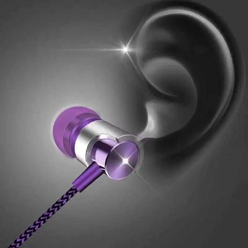 3.5mm Wired In-Ear Headphones with Ergonomic Design, HiFi Stereo Sound & Volume Control