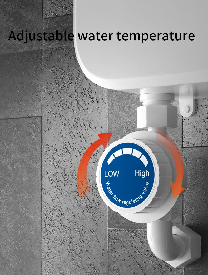 3500W Electric Mini Instant Hot Water Heater Bathroom Faucet Tap Heating 3 Seconds Instant Water Heater Shower Head Set