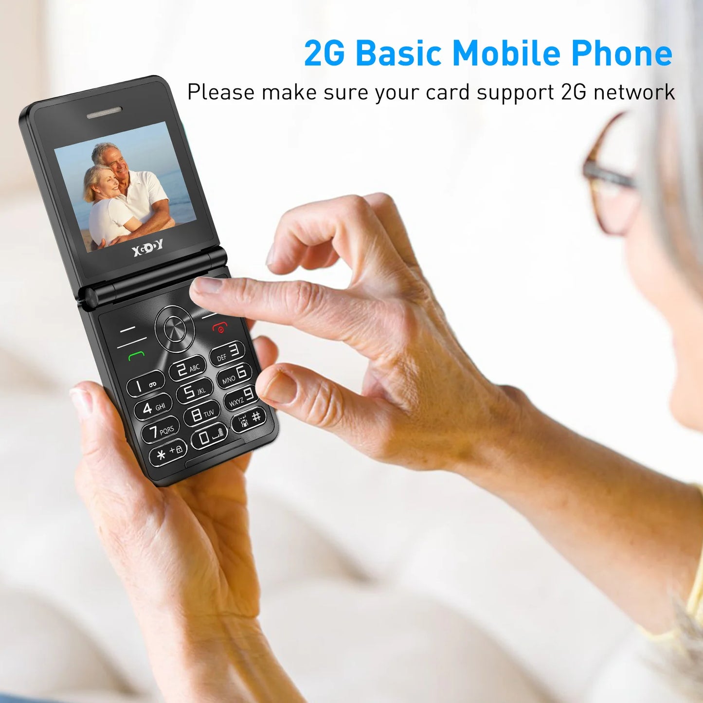 XGODY S200 Mini Smartphones Pocket 2G Dual SIM 2.4 inch Bluetooth Small Mobile Phone 1300mAh Battery Large Button Flip Foldable