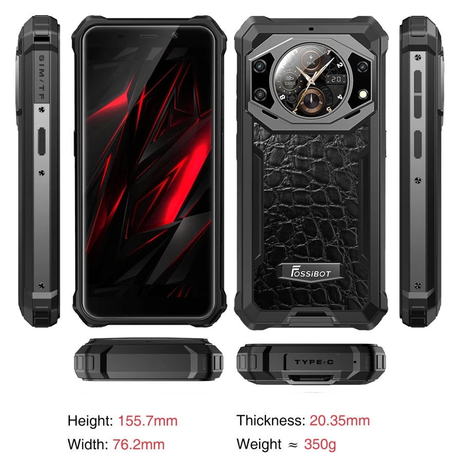 Fossibot F101 PRO Robust 120Hz 5,45 inch Screen 8GB + 128GB 10600mAh 18W Fast Charging Android13 Mobile Phone