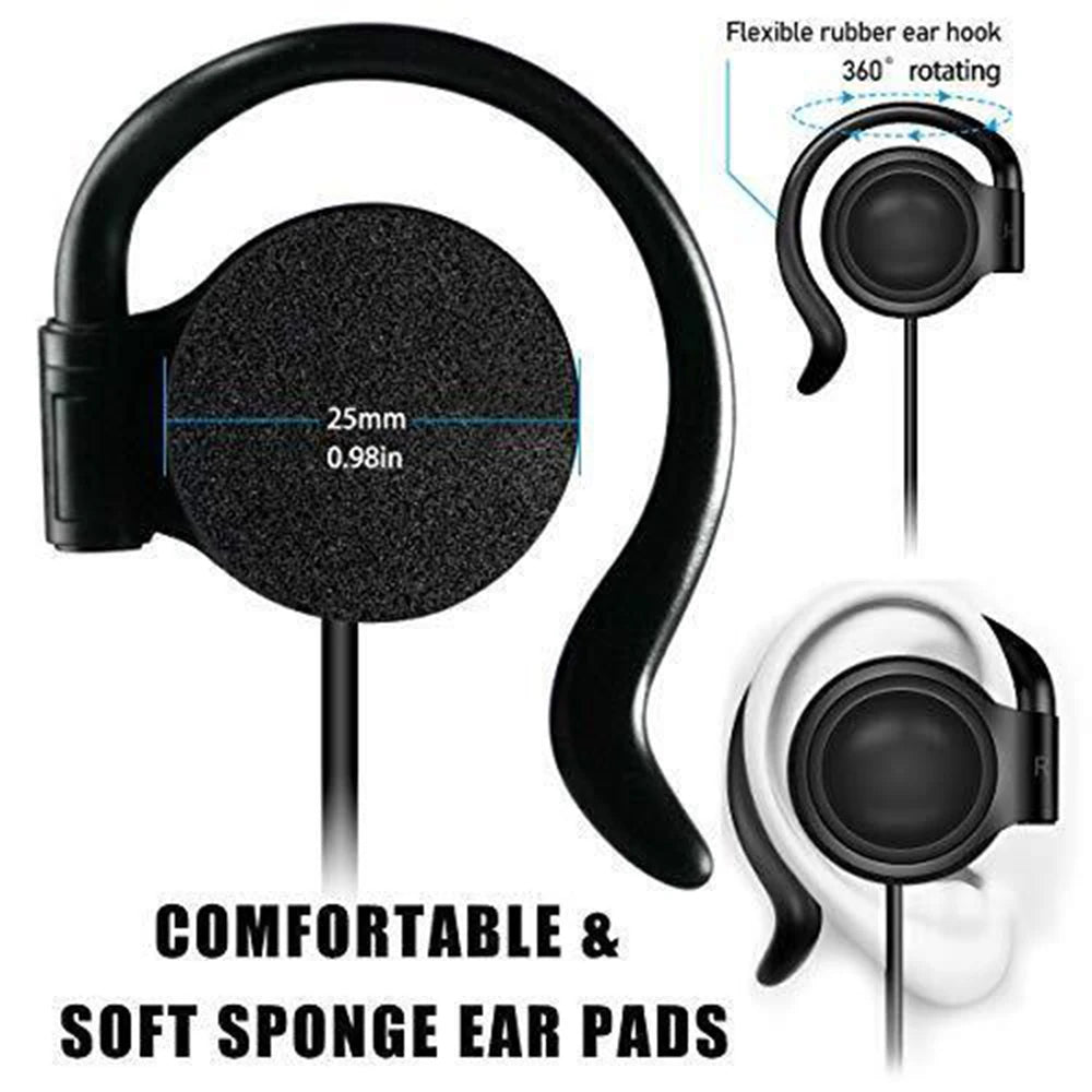 NEW 3.5mm Earphone Earbud One Ear Headphone Headset for Radio Tour guide System