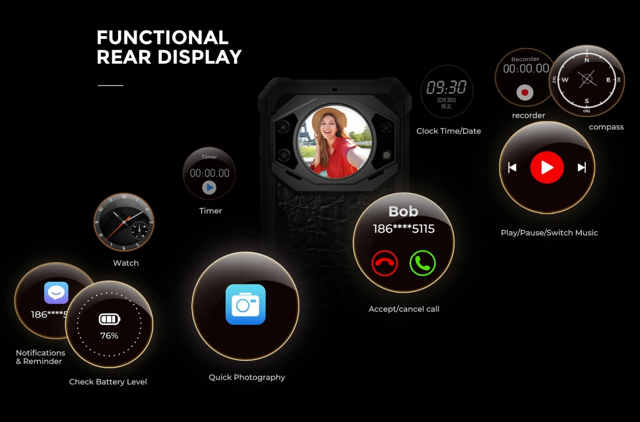 Fossibot F101 PRO Robust 120Hz 5,45 inch Screen 8GB + 128GB 10600mAh 18W Fast Charging Android13 Mobile Phone