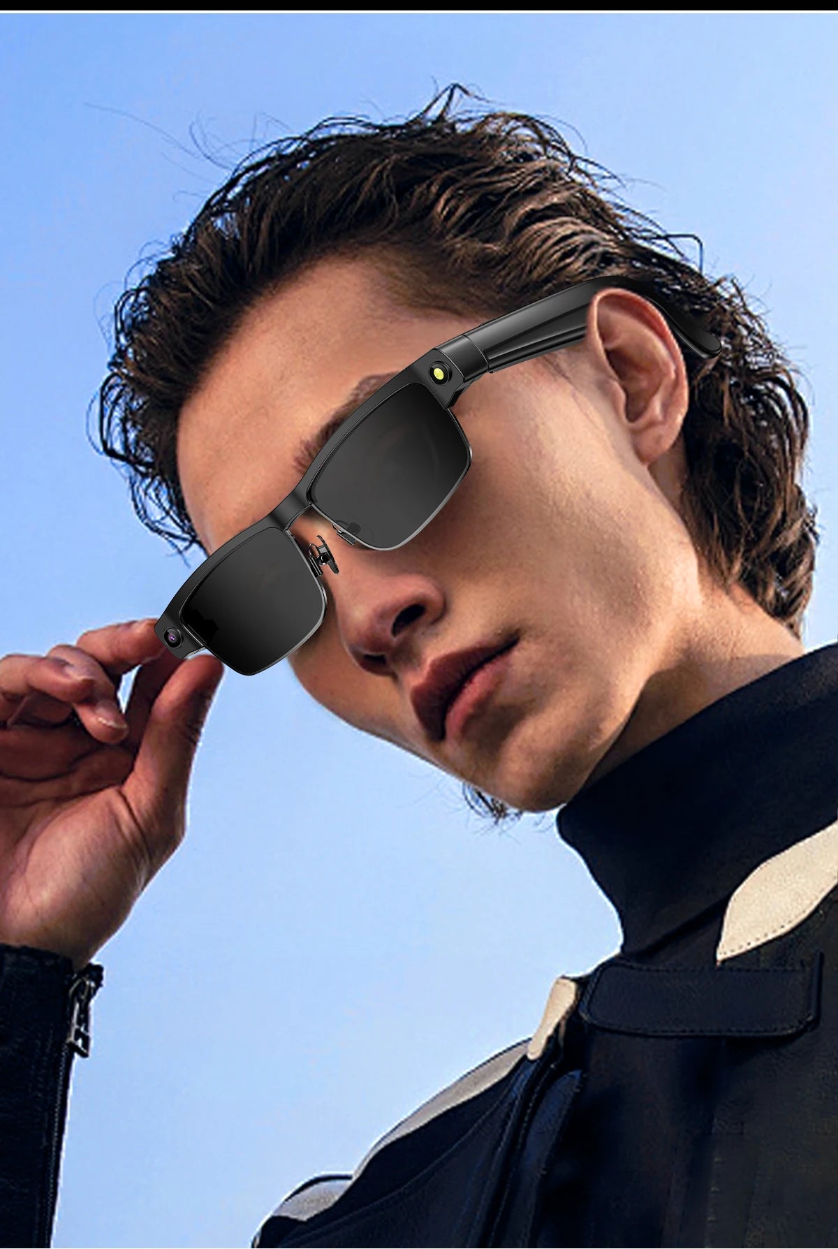 Smart Glasses with HD Camera 1200P Anti-shake Video Record Real-time Translation Object Recognition Bluetooth Call Smart Glasses