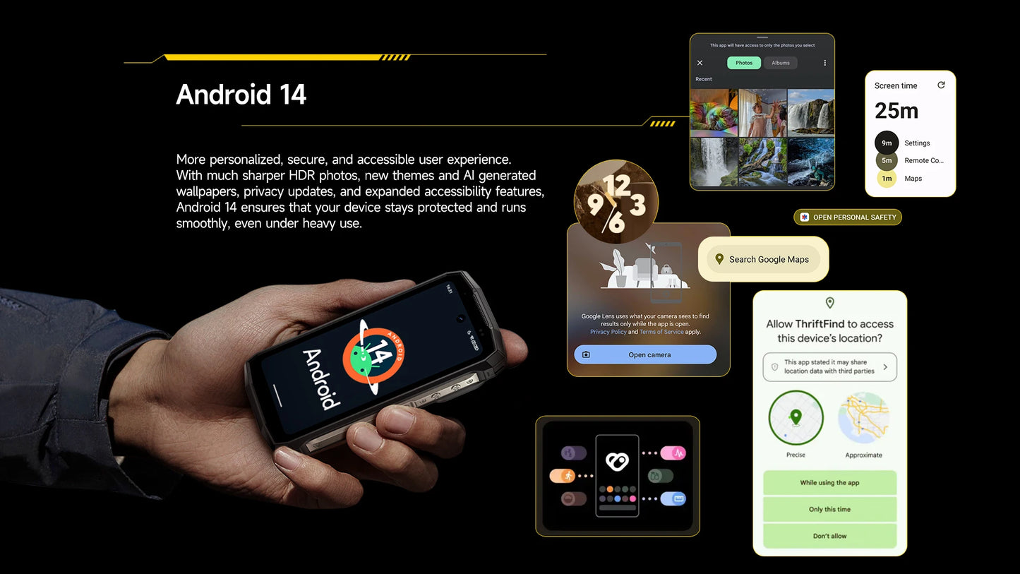 Ulefone Armor Mini 20T Pro 5G THERMAL BY FLIR® 4.7" Rugged Phone Android 14 Smartphone 256GB ROM Mobile Phone Thermal lmaging