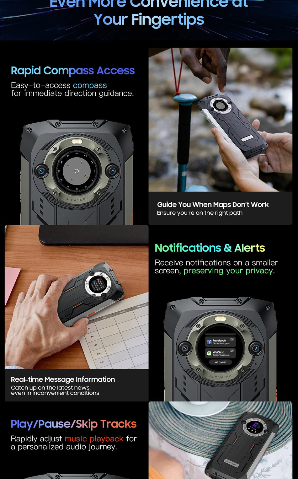 Blackview BV9300 Pro Rugged Phone 6.7'' 120Hz Display 8/12GB 256GB Smartphone With Dual Screen 15080mAh Battery 64MP Cellphone