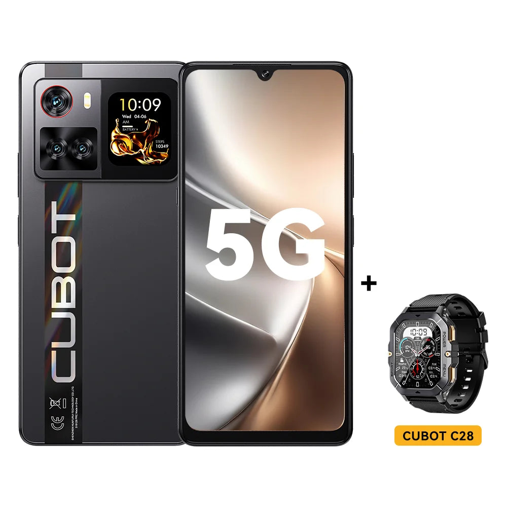 Smartphone 5G Cubot X100, Android 15, Dimensity 7025, 6nm, 2.5GHz,6.88-inch Screen,16GB(8+8),256GB, 64MP Camera, 5100mAh Battery