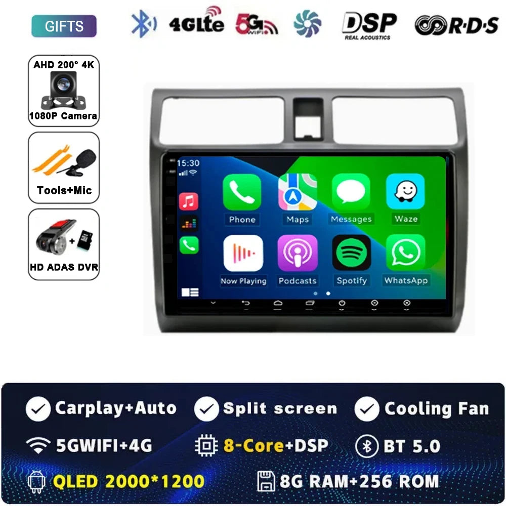 Android 15 Car Radio For Suzuki Swift 2003 - 2006 2007 2008 2009 2010 Multimedia Player Stereo Carplay AUTO Head Unit WIFI 4G BT