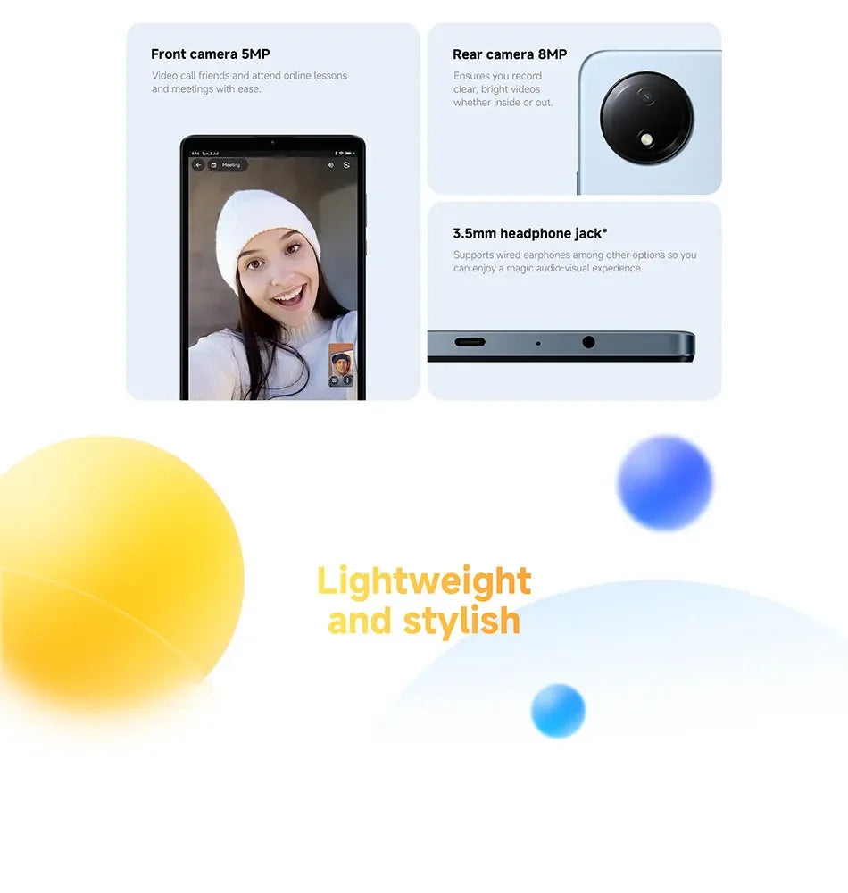 Global Version Xiaomi Redmi Pad SE 8.7 6GB 128GB MediaTek Helio G85 Octa Core 8.7" 90Hz FHD+ Display 6650mAh Battery Mi Tablet