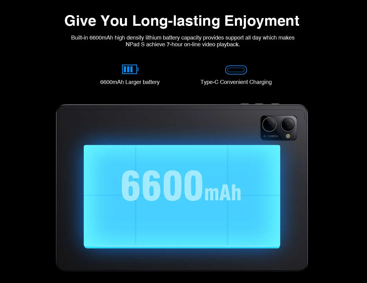 N-ONE NPad S 2023 10.1inch Tablet Pad 1280X800 HD 4GB 64GB Android 12 MTK8183 8-Cores 6600mAh Dual WIFI BT5.0 Tablettes