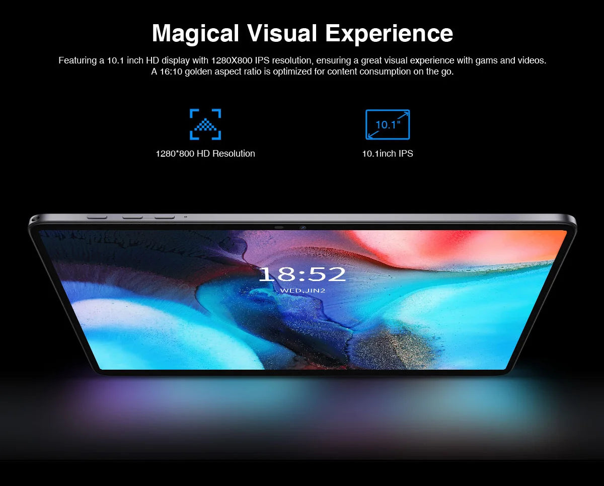 N-ONE NPad S 2023 10.1inch Tablet Pad 1280X800 HD 4GB 64GB Android 12 MTK8183 8-Cores 6600mAh Dual WIFI BT5.0 Tablettes