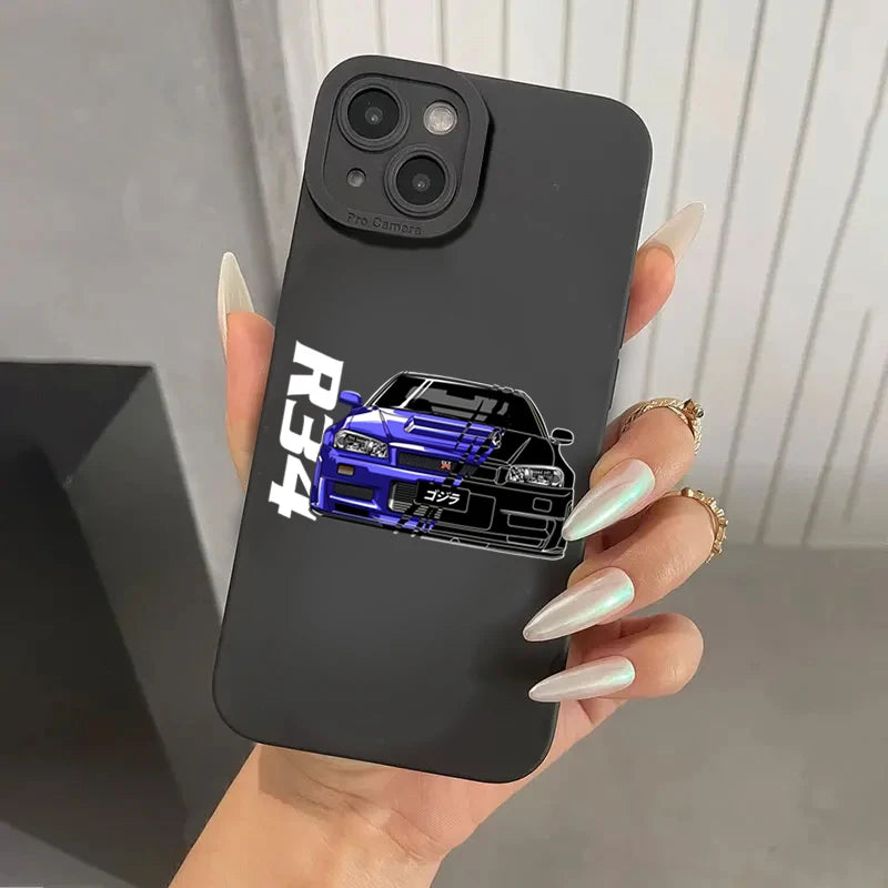 Phone Case for Samsung A54 5g A35 A34 A55 A52 A53 A32 A14 A13 A15 Case Galaxy S21 FE S22 S23 S24 Ultra Stylish Car Pattern Cover