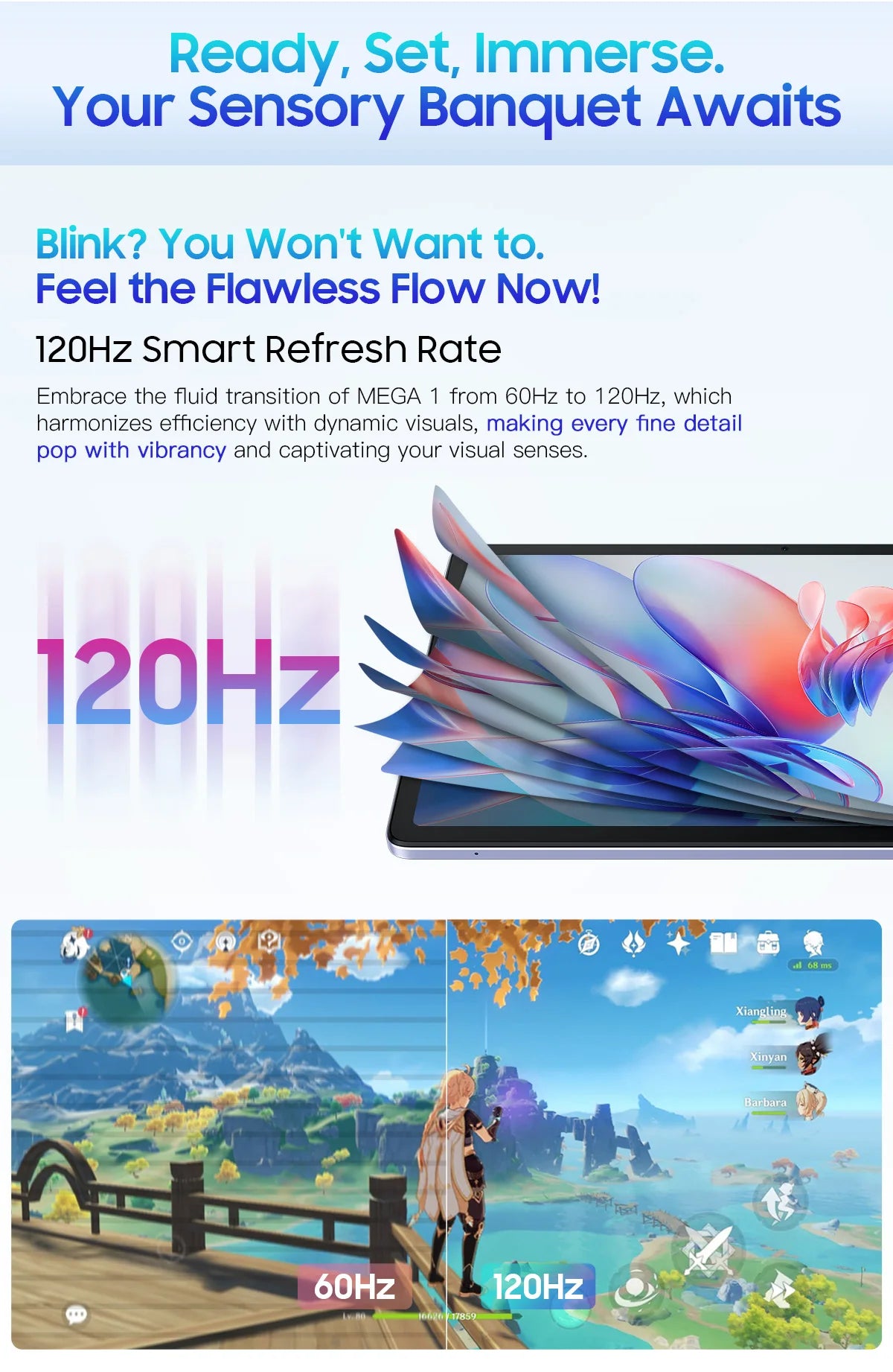 MEGA 1 Tablets Blackview 11.5 inch 2.4K 120Hz Display 8GB/12GB 256GB 50MP Camera 33W Fast Charging 8800mAh Battery MTK Helio G99