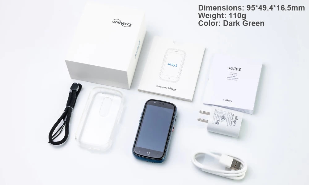 Unihertz Jelly 2 Mini Smartphone 6GB 128GB Android 11 Helio P60 Octa Core Unlocked NFC Cellphone 16MP Infrared Phone