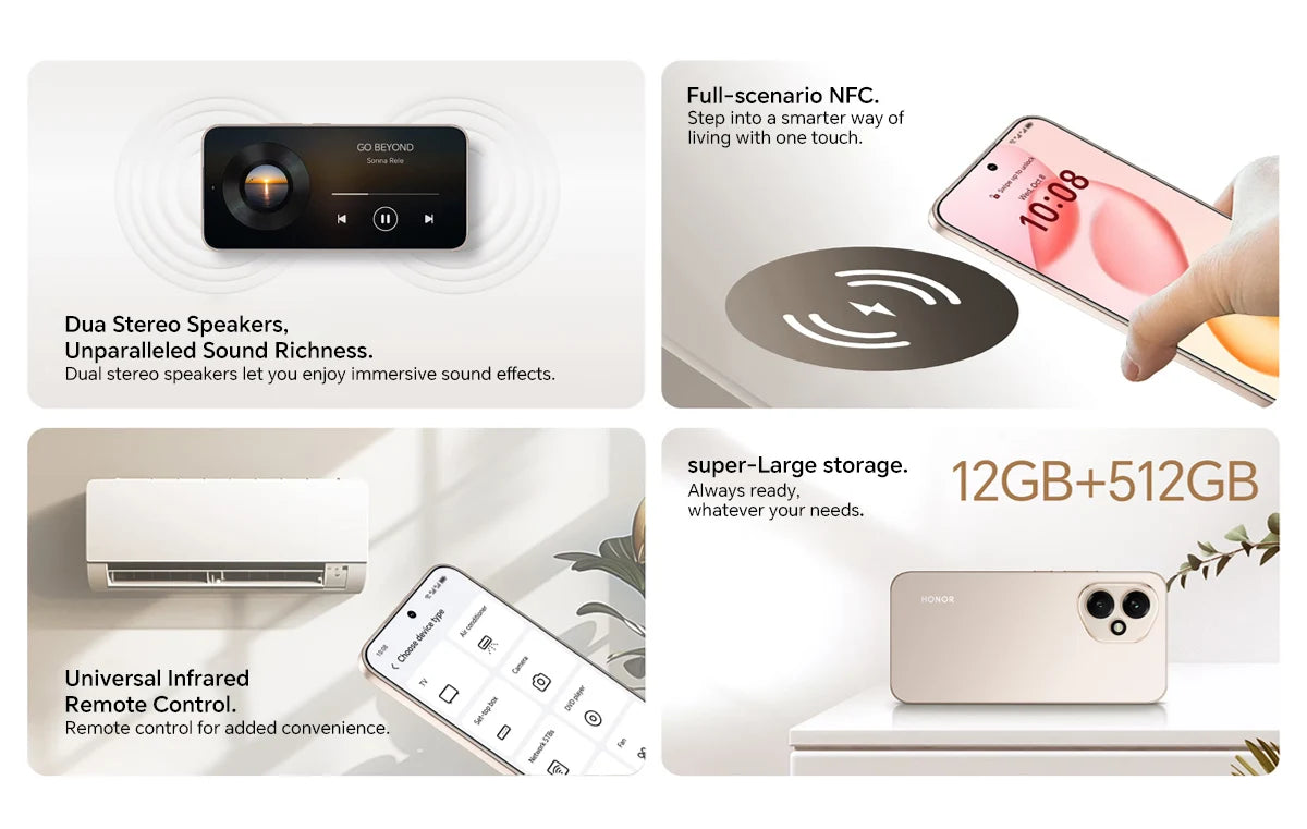 2025 New HONOR 400 5G Global Version Smartphone 6.55'' AMOLED Screen 200MP Camera 6000 mAh 100W SuperCharge OTG NFC