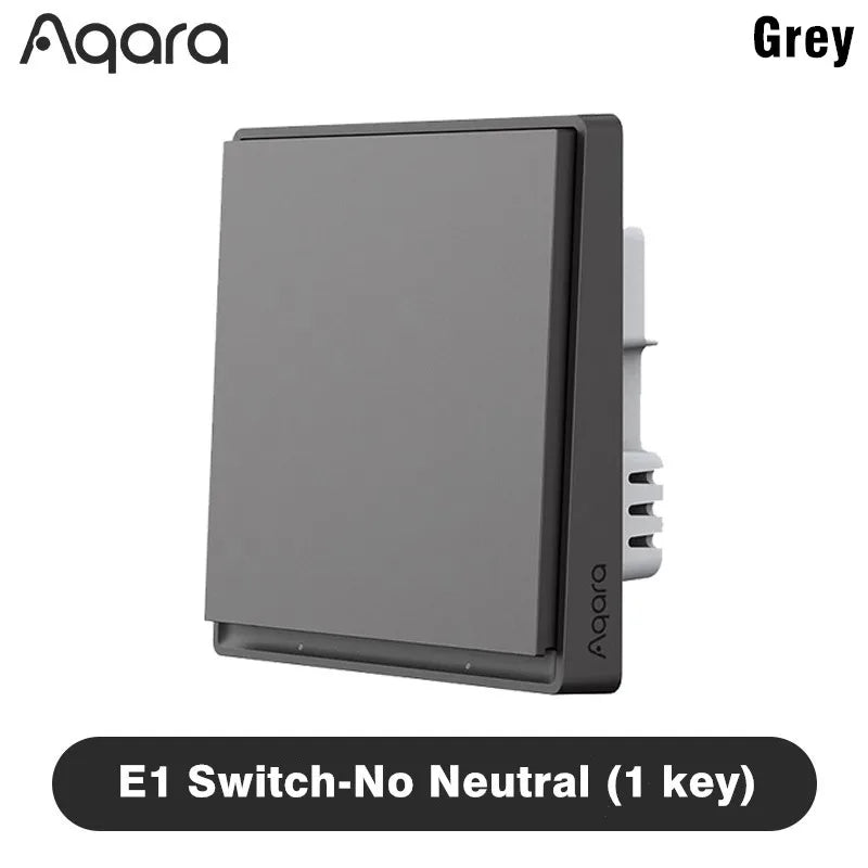 Original Aqara Smart E1 Wall Switch ZigBee 3.0 Wireless Light Button No With Neutral Fire Wire For Xiaomi Mi Home Homekit APP