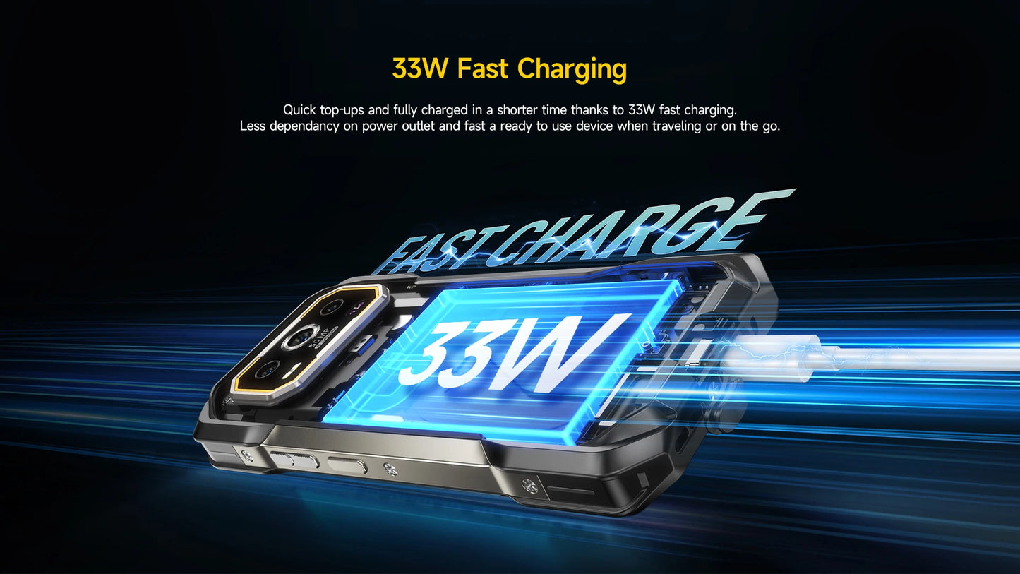 Ulefone Armor 27 Pro 5G Rugged Phone 10600mAh Smartphone 50MP Camera 64MP Night Android 14 Up to 24GB+256GB NFC Waterproof Phone