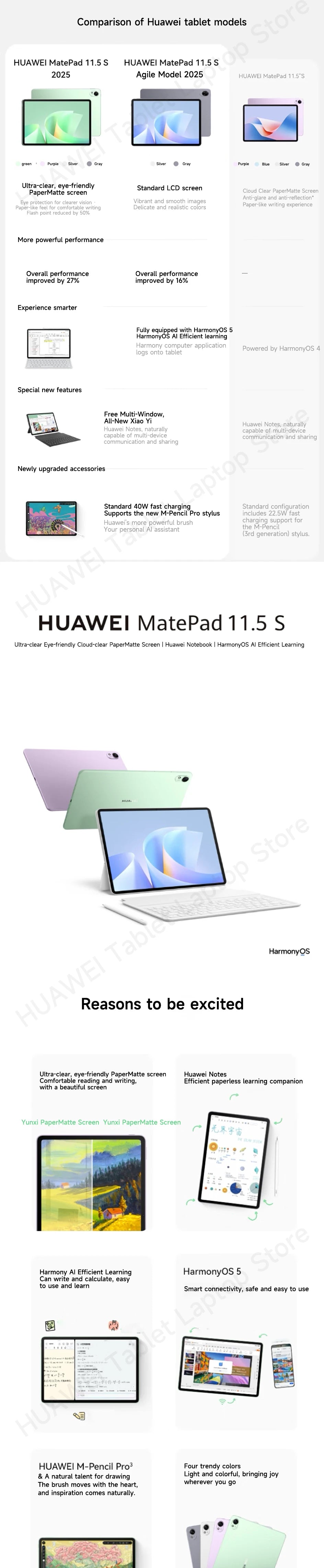 HUAWEI MatePad 11.5S Tablet 2025 WiFi 11.5-inch 2.8K 144Hz 8GB/12GB 256GB/512GB
