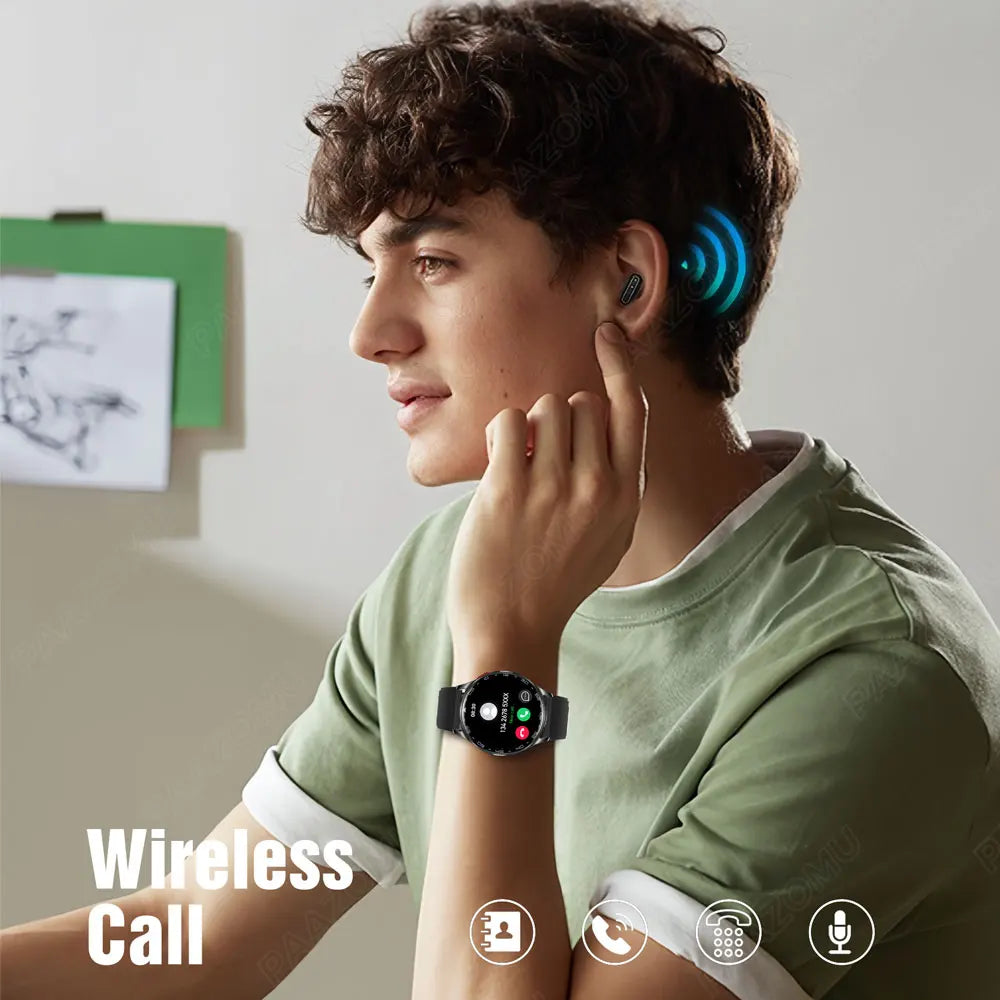 New Smart Watch TWS 2-in-1 Bluetooth Earphones With built-in Speaker HIFI 9D Sound Quality Health Monitor Watch For Android iOS